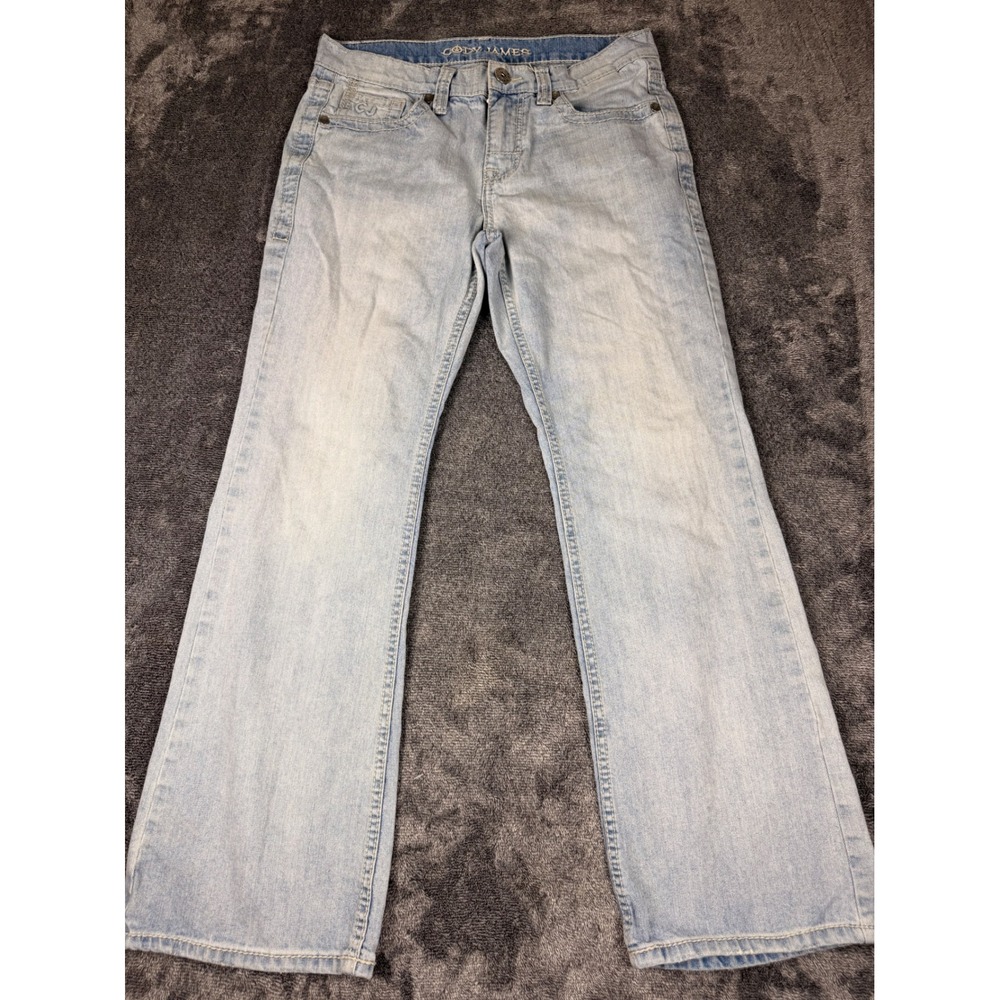 Cody James Mens Light Wash Bootcut Jeans W30 L30 Stretch Denim